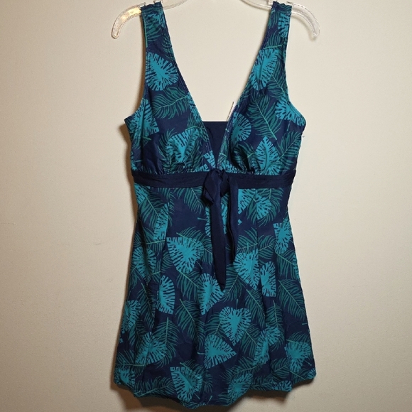 Tropical Blue Swimdress. Size Med. NWT - Picture 1 of 7